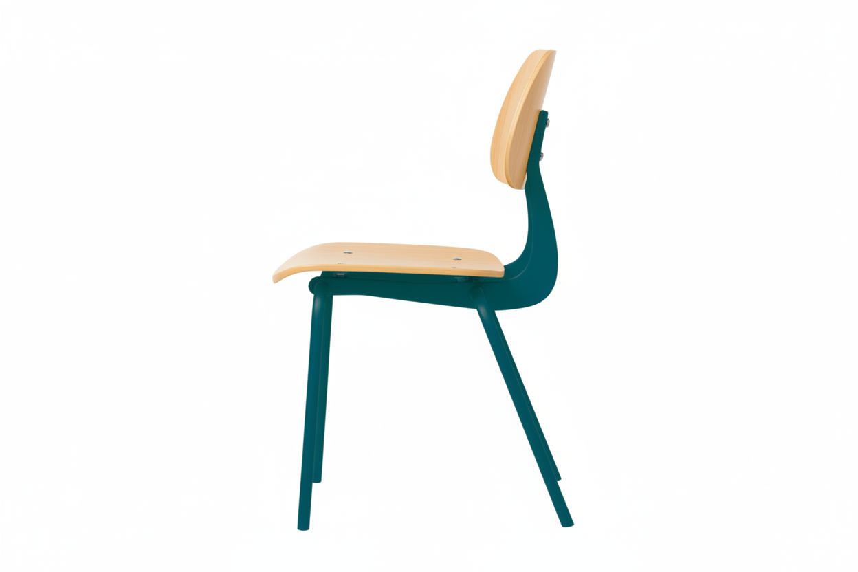 Ames 2.0 Wood Dining Chair - Mid-Century Design, Teal (Set of 2)