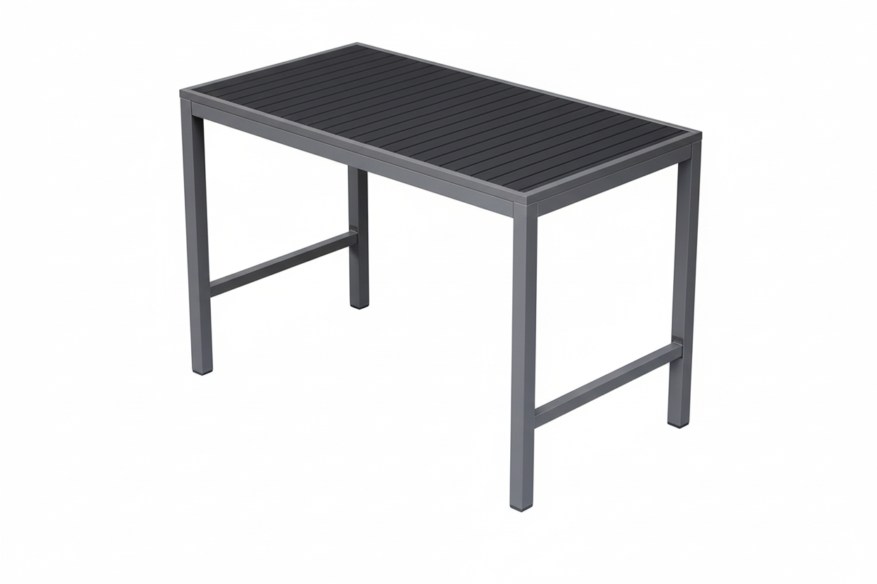 Miami High Top Patio Table - 32" x 48" Silver/Gray