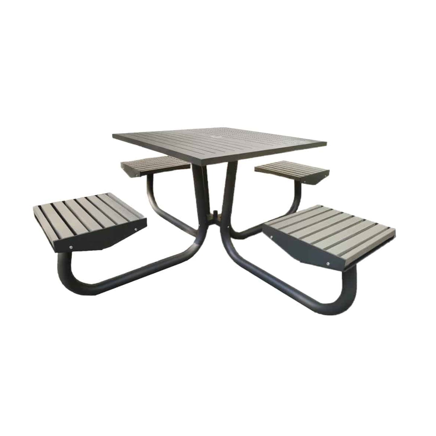 Cluster Picnic Table, Black/Grey