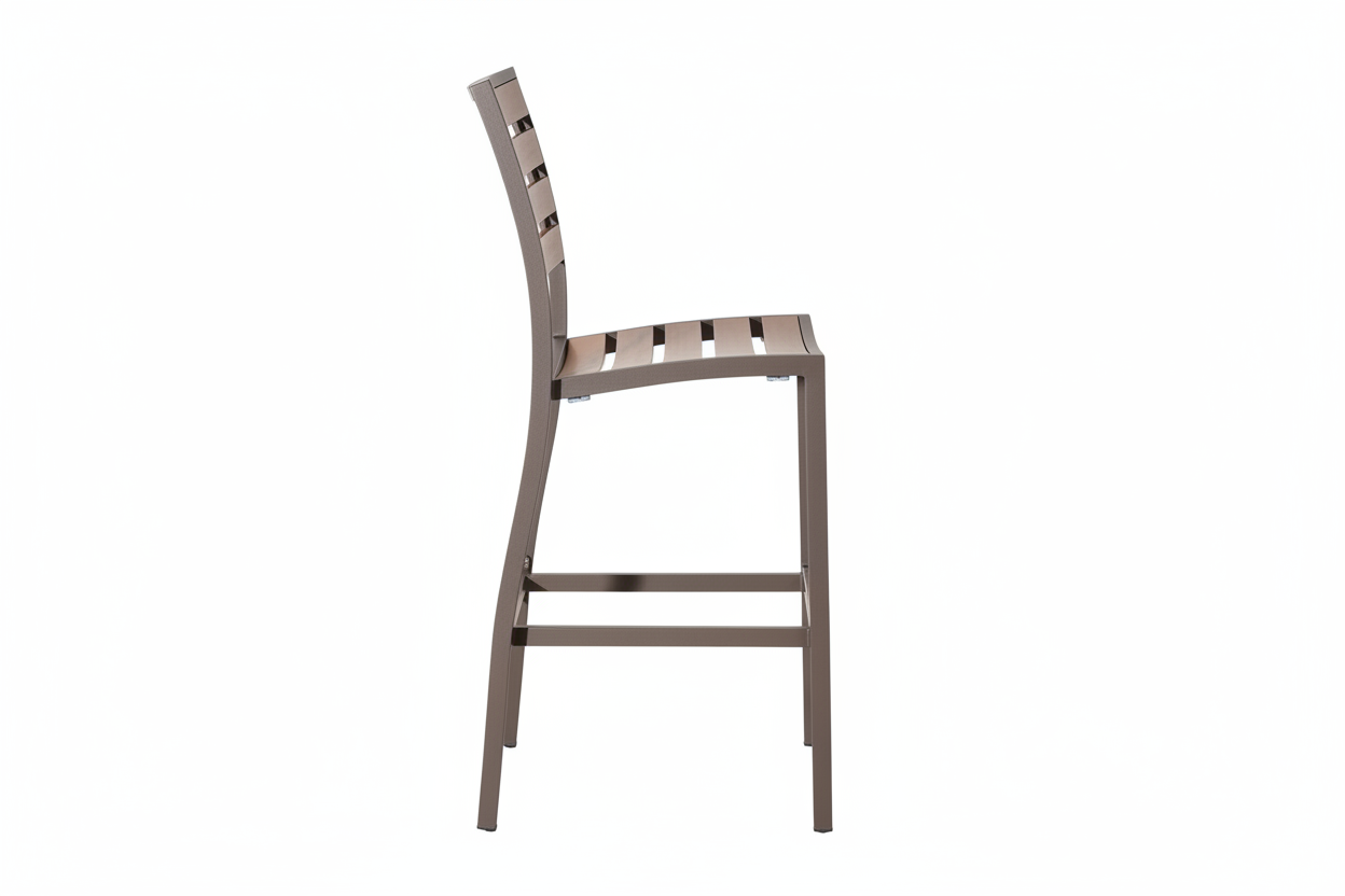 Miami Modern Outdoor Bar Chair - Aluminum, Mocha (Set of 4)