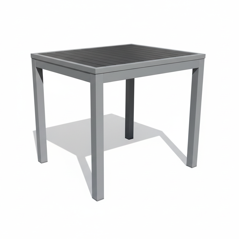 Miami Patio Table - 24" x 32" Silver/Gray