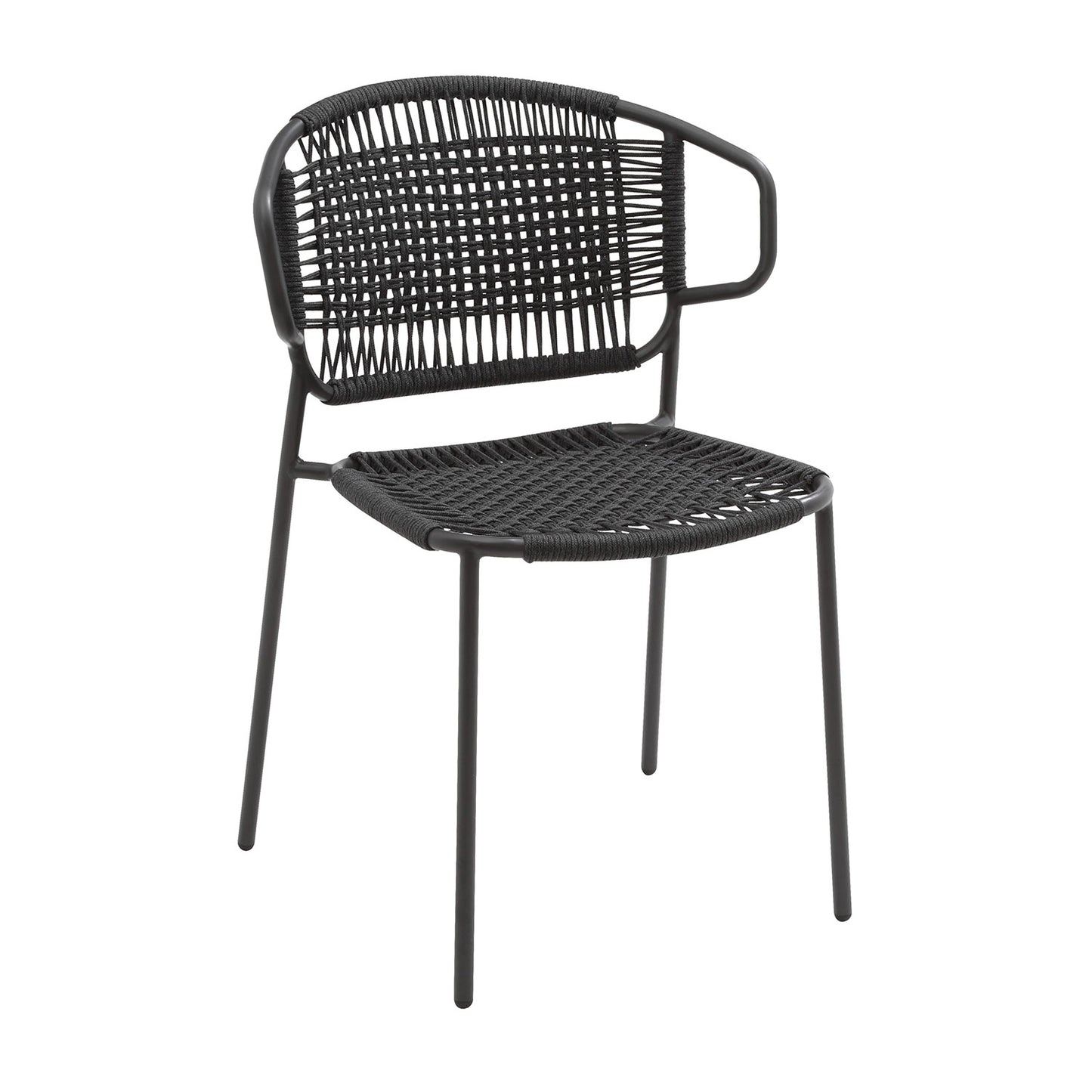 Positano Chair, Black/Carbon (Set of 4)