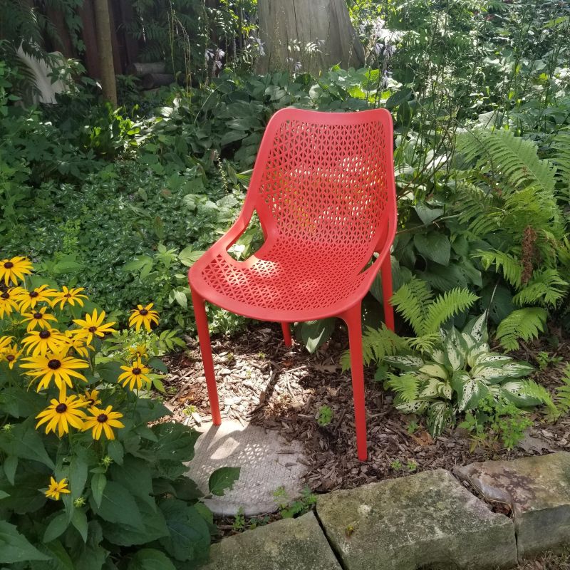 Bilros Billie Outdoor Café Chair, Red (Set of 4)