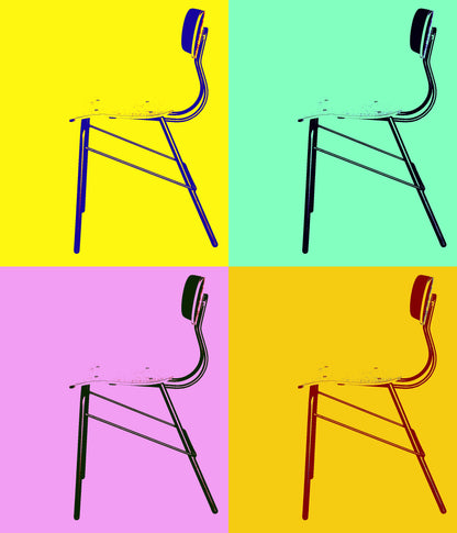 Phillipa Wood Dining Chair - Metal Base, Black (Set of 2)