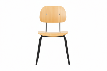Ames 2.0 Wood Dining Chair - Mid-Century Design, Black (Set of 2)
