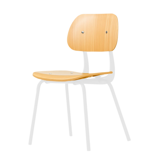 Ames 2.0 Wood Dining Chair - Mid-Century Design, White (Set of 2)