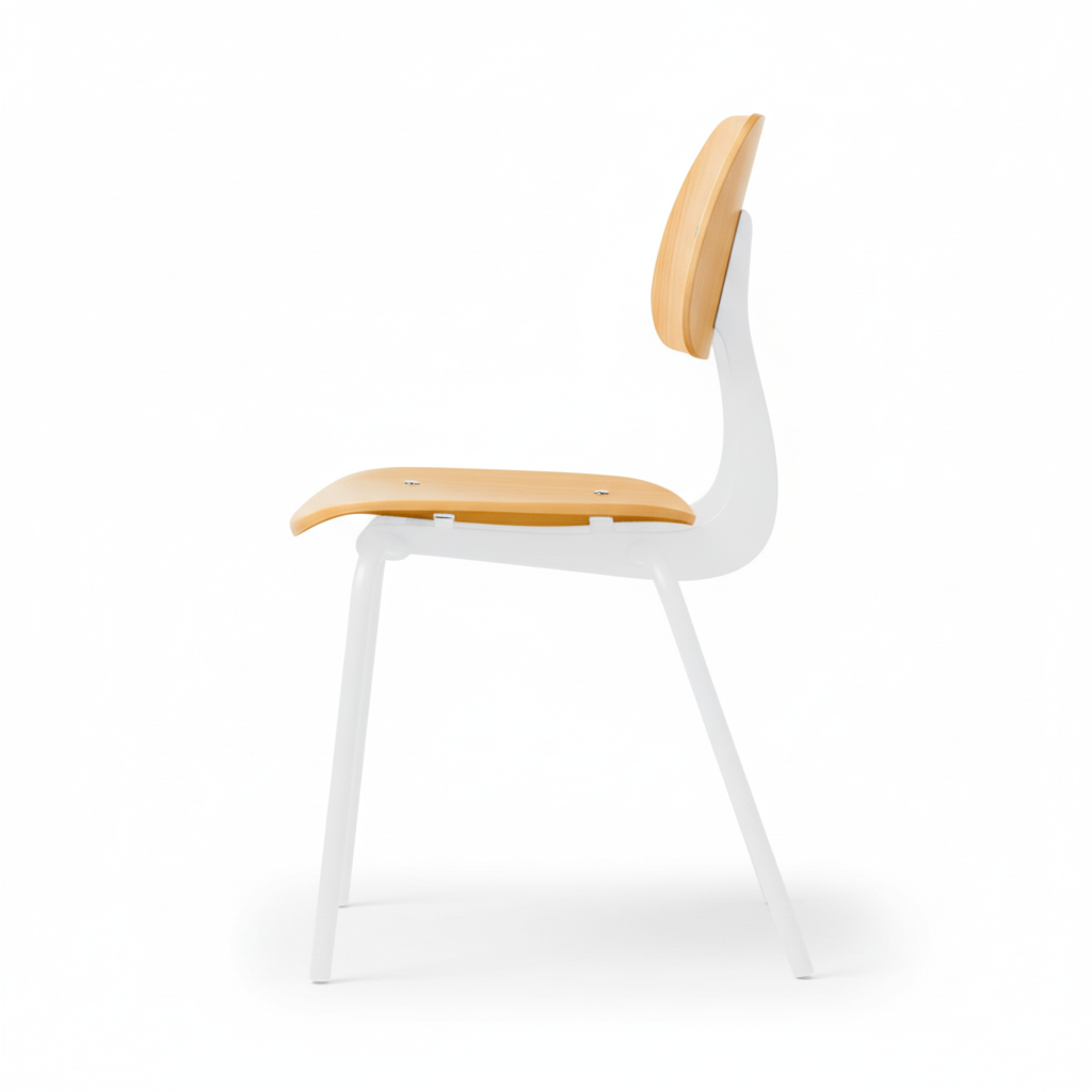 Ames 2.0 Wood Dining Chair - Mid-Century Design, White (Set of 2)