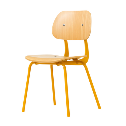 Ames 2.0 Wood Dining Chair - Mid-Century Design, Yellow (Set of 2)