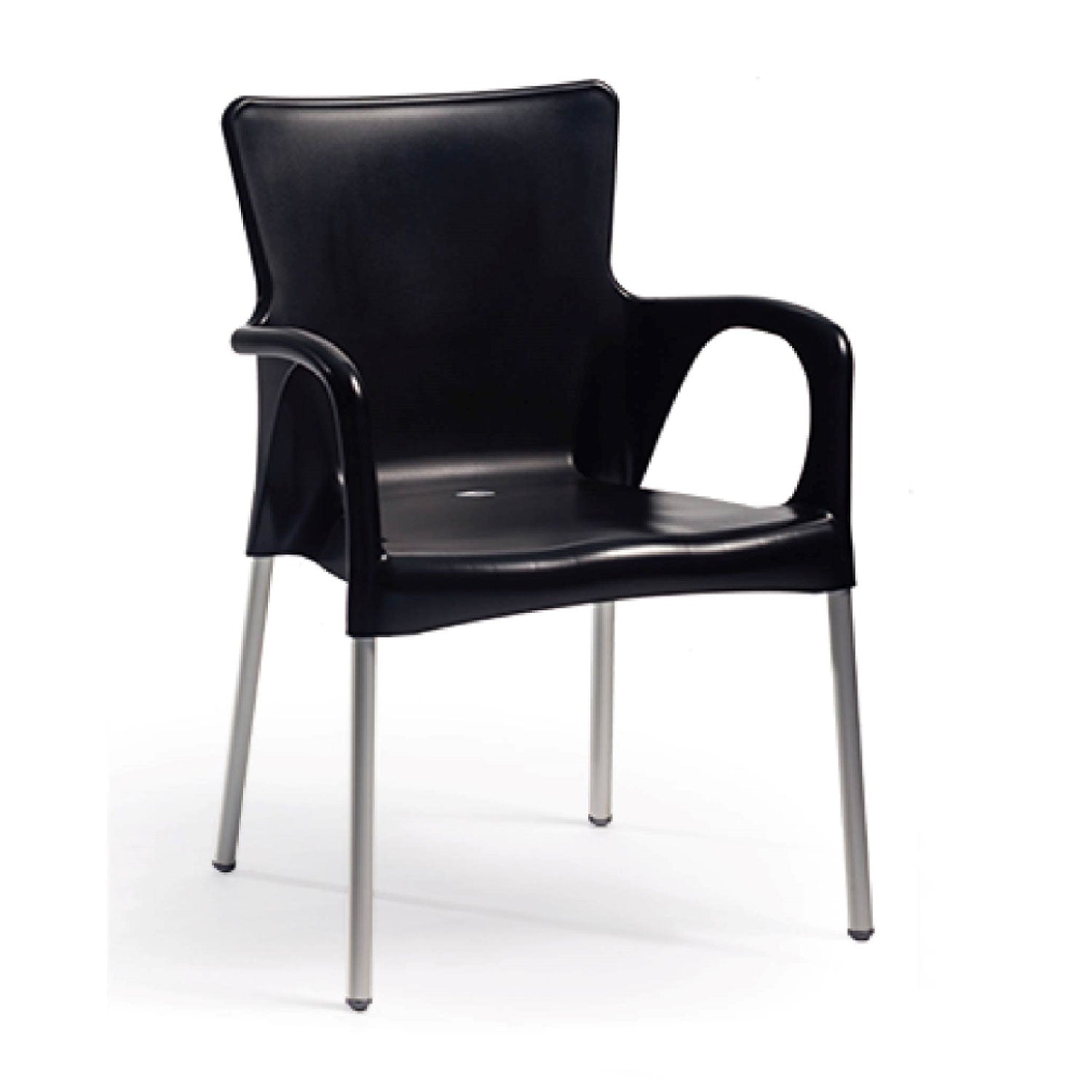 Ana Arm Chair, Black (Set of 2)