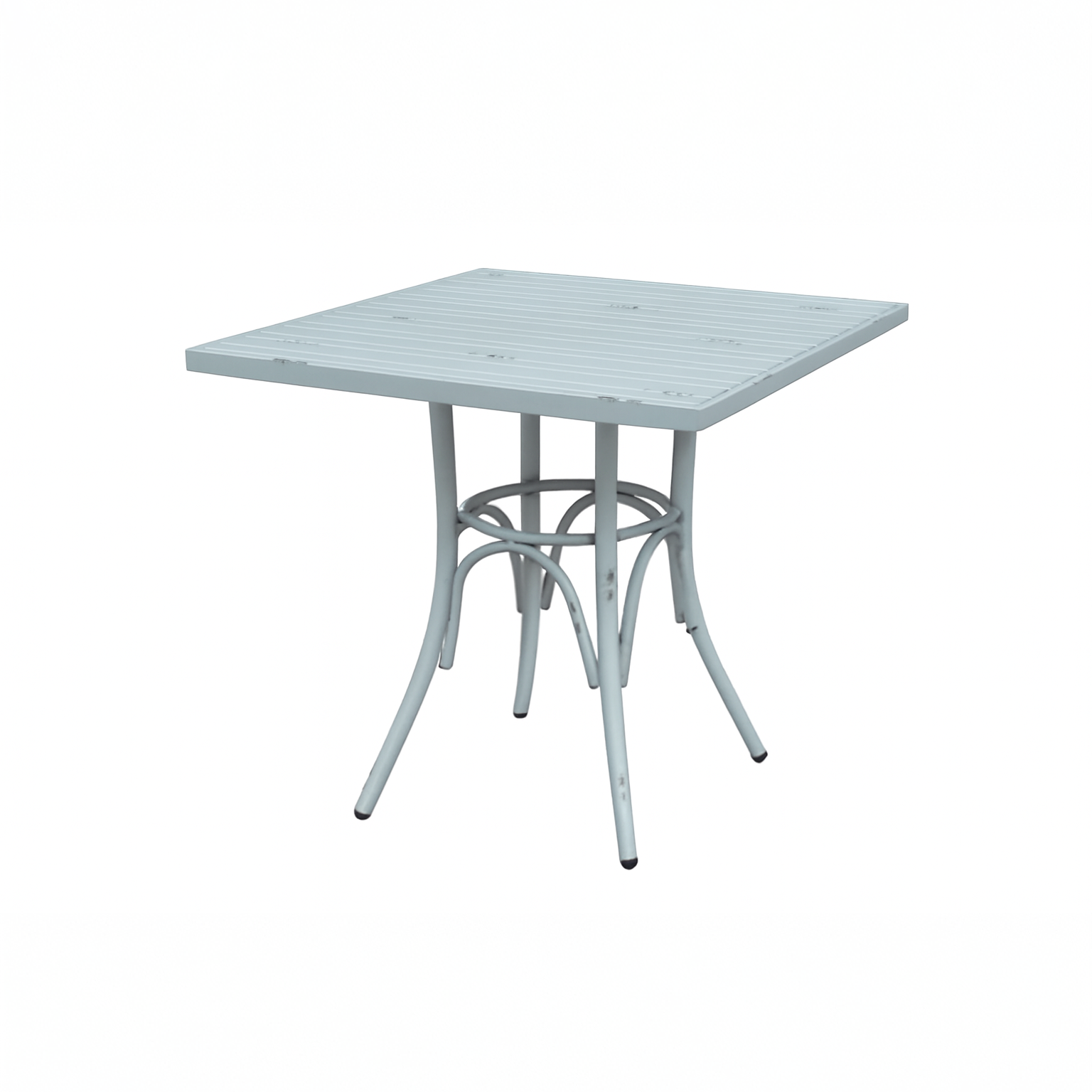 Avigal Rustic Bistro Table - Square Metal, Robin's Egg