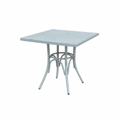 Avigal Rustic Bistro Table - Square Metal, Robin's Egg