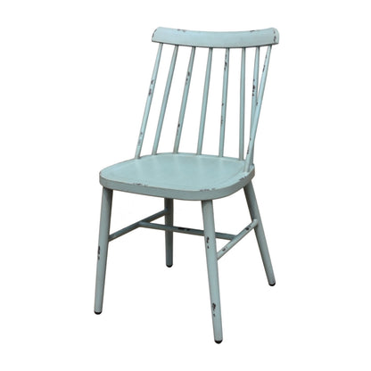 Avigal Rustic Bistro Set – Square Bistro Table + 2 Side Chairs, Robin’s Egg