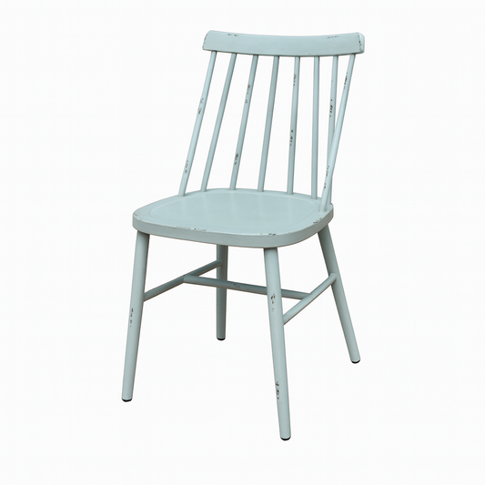 Avigal Rustic Side Chair - Metal, Robin's Egg (Set of 2)