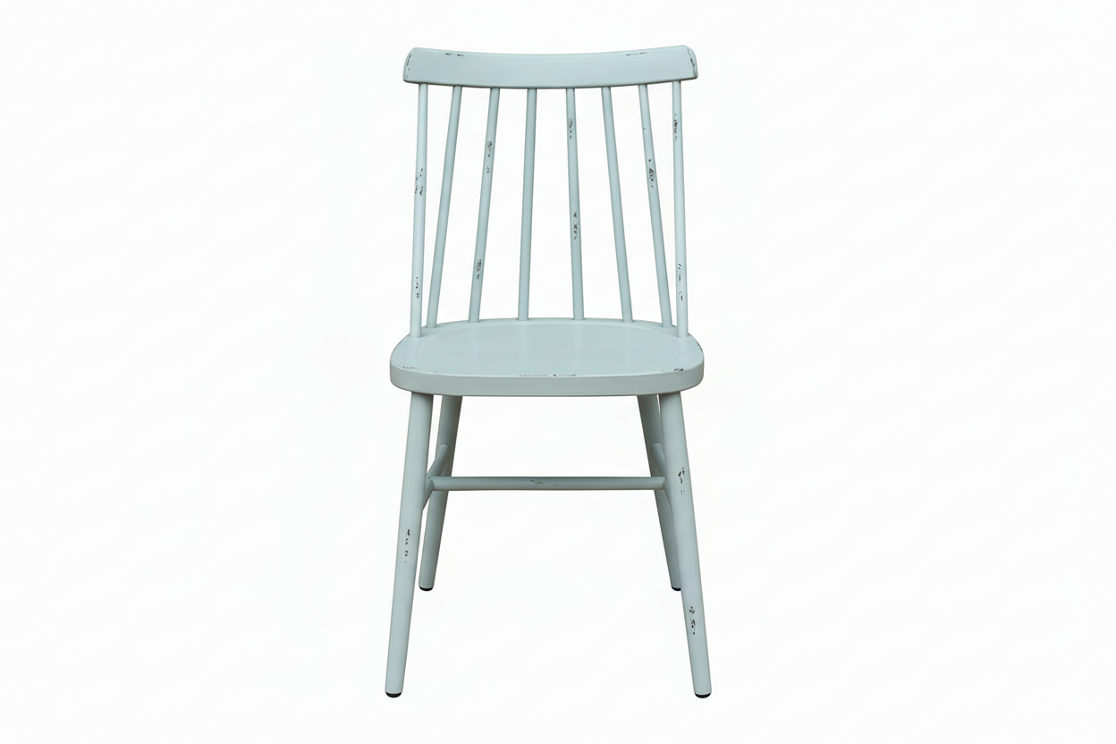 Avigal Rustic Side Chair - Metal, Robin's Egg (Set of 2)