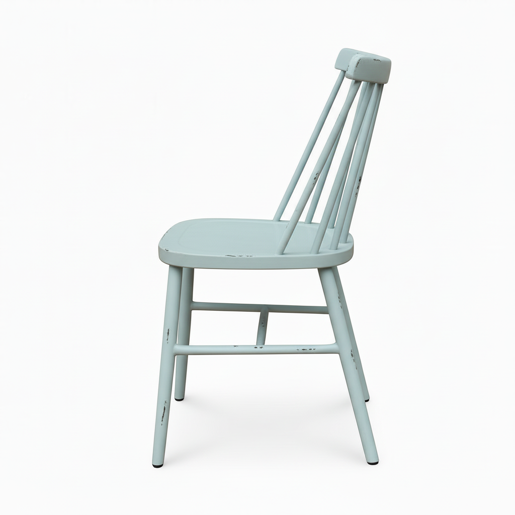 Avigal Rustic Side Chair - Metal, Robin's Egg (Set of 2)