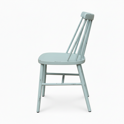 Avigal Rustic Side Chair - Metal, Robin's Egg (Set of 2)