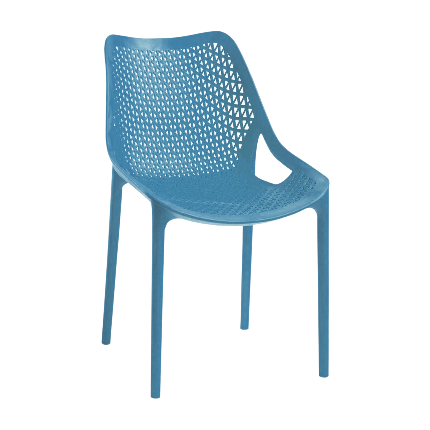 Bilros Billie Outdoor Café Chair, Blue (Set of 4)