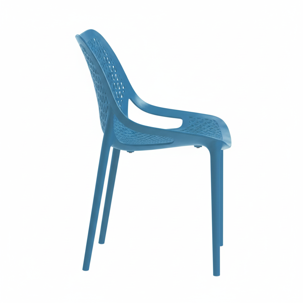 Bilros Billie Outdoor Café Chair, Blue (Set of 4)
