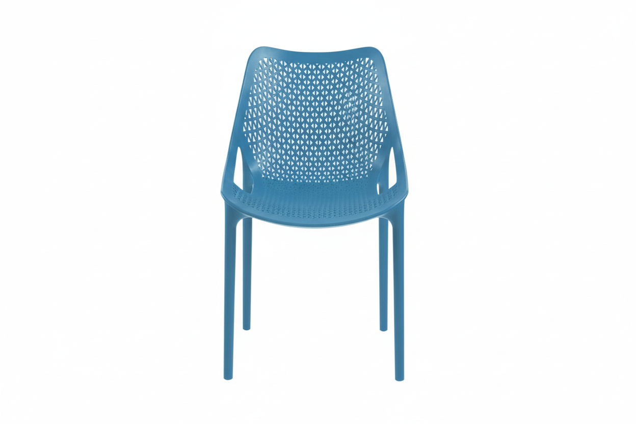 Bilros Billie Outdoor Café Chair, Blue (Set of 4)