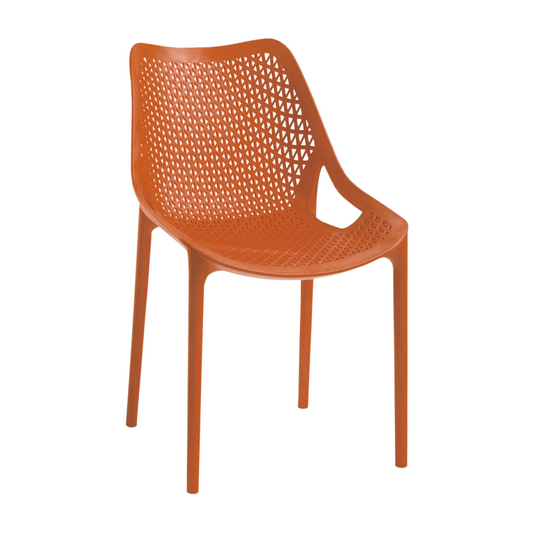 Bilros Billie Outdoor Café Chair, Brick (Set of 4)