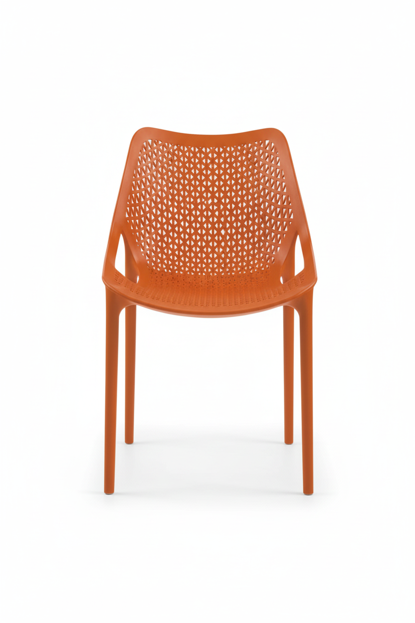Bilros Billie Outdoor Café Chair, Brick (Set of 4)