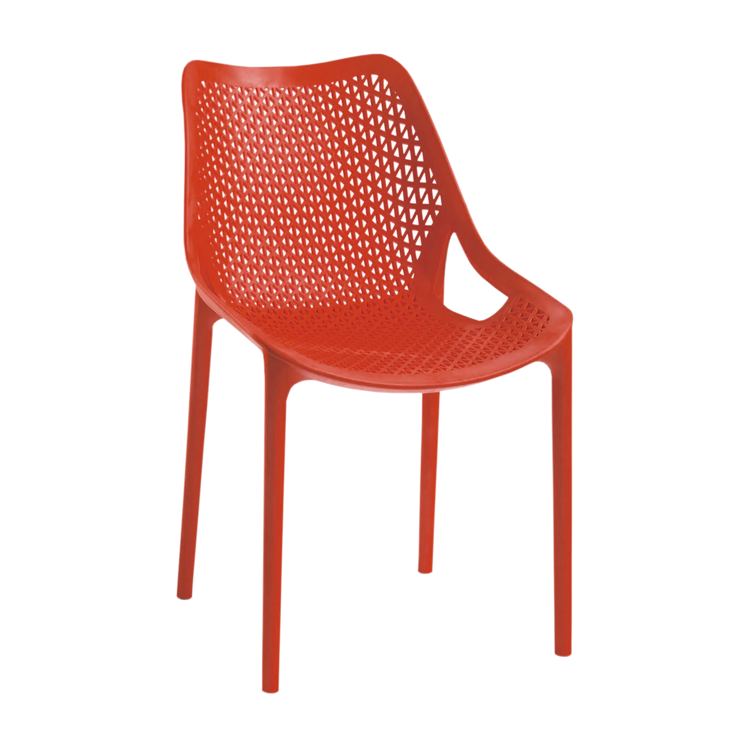 Bilros Billie Outdoor Café Chair, Red (Set of 4)