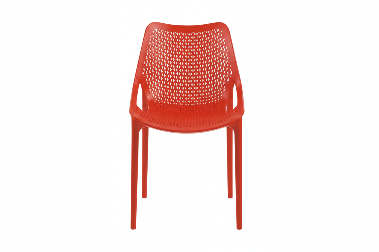 Bilros Billie Outdoor Café Chair, Red (Set of 4)