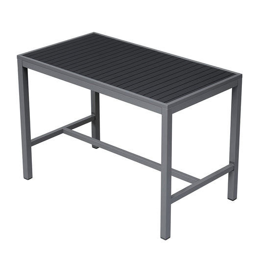 Miami High Top Patio Table - 32" x 48", Silver/Grey