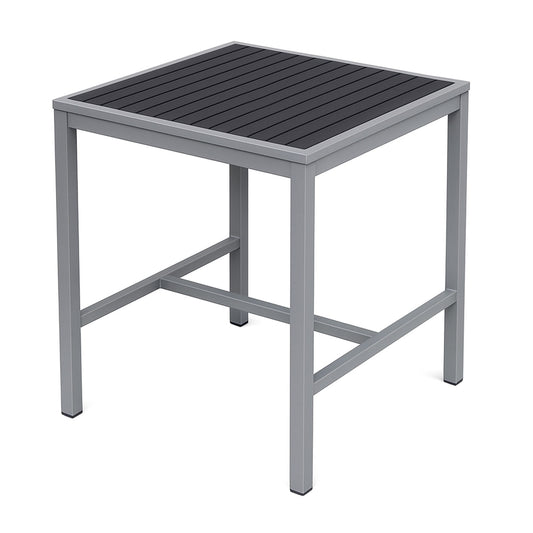 Miami High Top Patio Table - 36" x 36", Silver/Grey