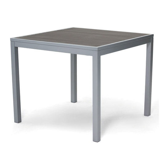 Miami Patio Table - 36" x 36", Silver/Grey