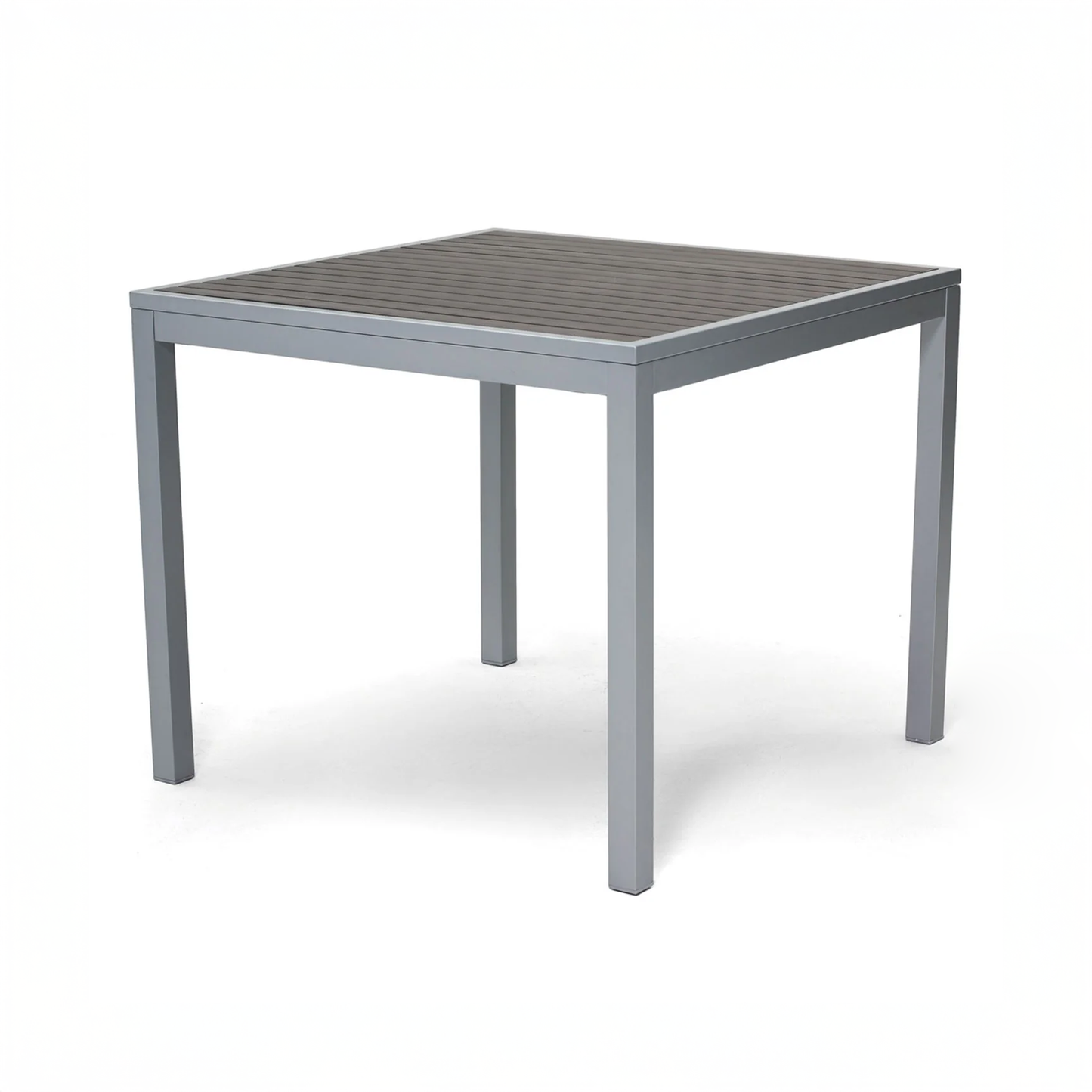 Miami Patio Table - Square 36" Silver/Gray
