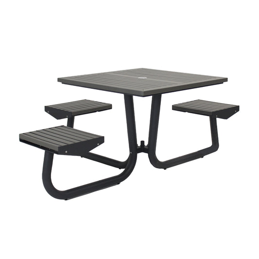 Cluster Picnic Table (ADA), Black/Grey