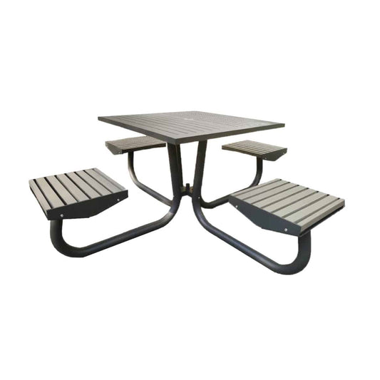 Cluster Picnic Table, Black/Grey