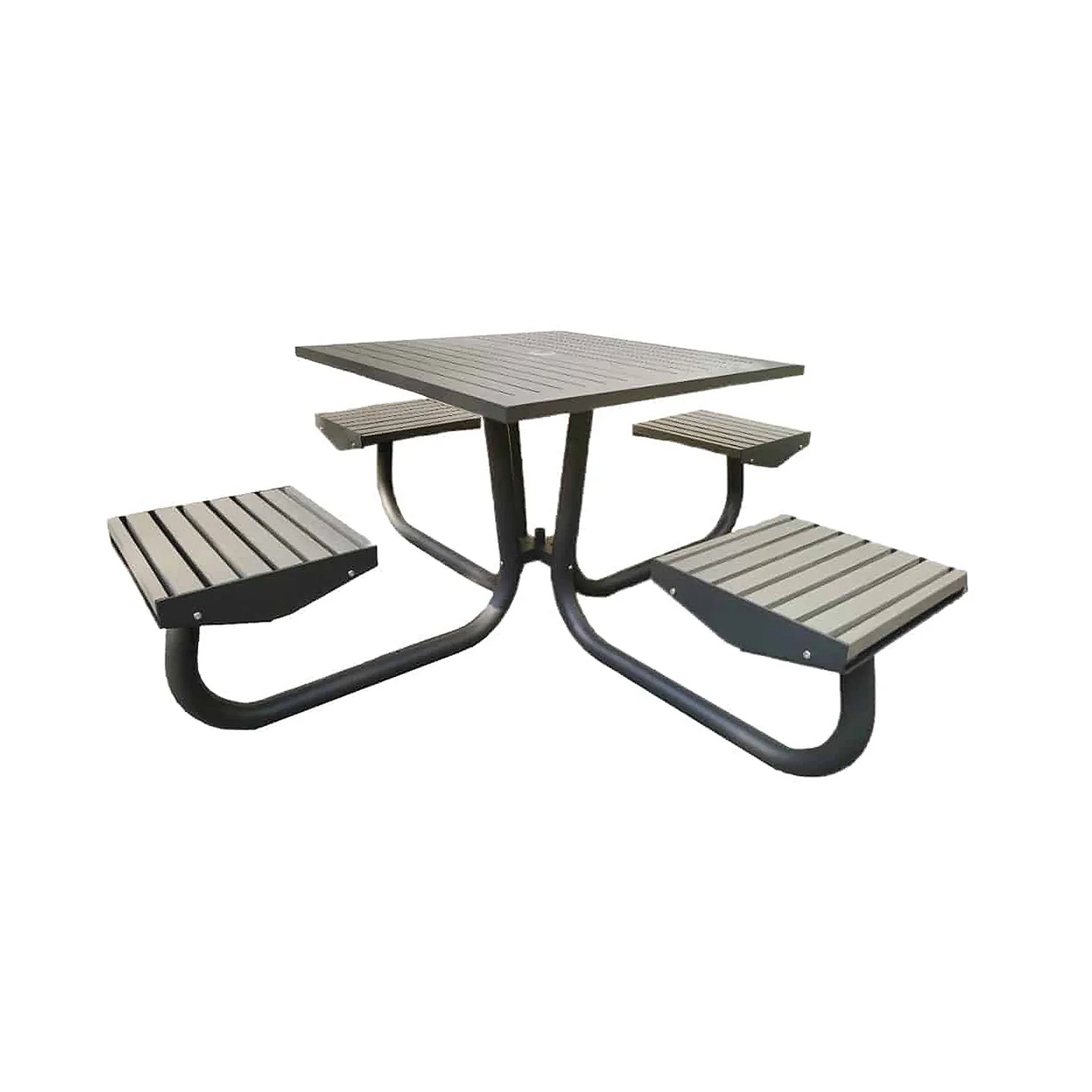 Cluster Picnic Table -  Square 75", Gray