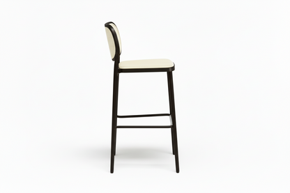 Dublin Bistro Cane Bar Chair - Aluminum, Walnut (Set of 4)