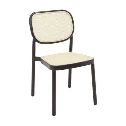 Dublin Bistro Cane Chair - Aluminum, Walnut (Set of 4)