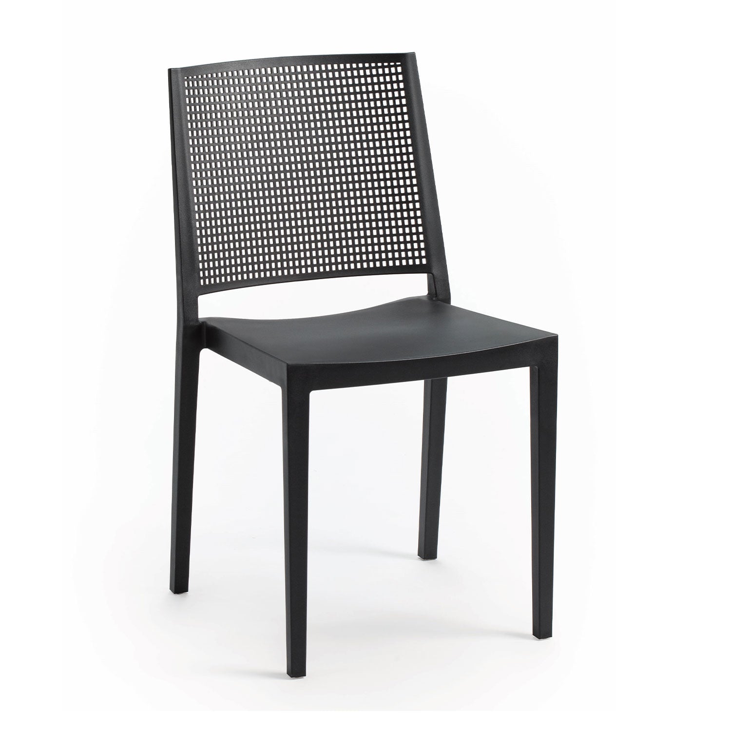 Grid Side Chair, Black (Set of 4)