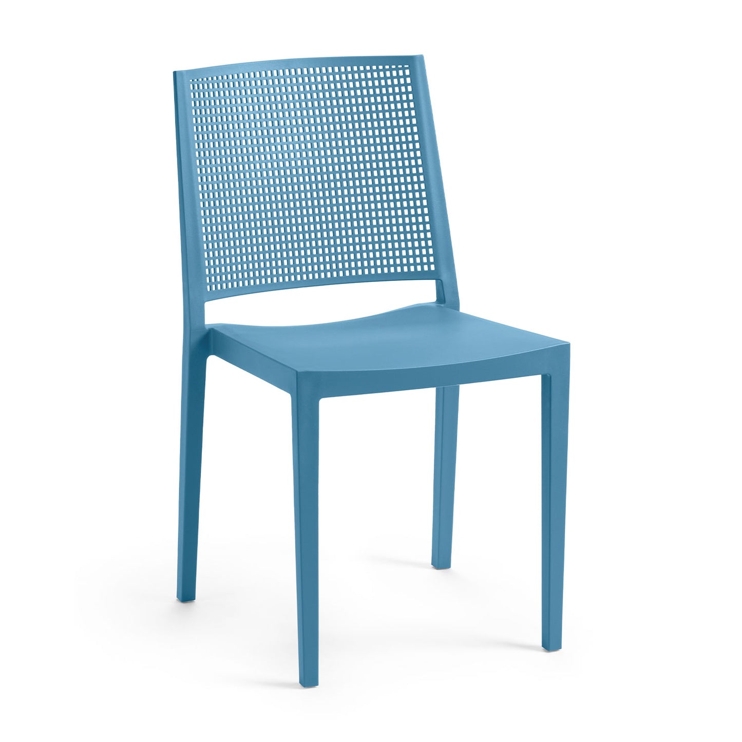 Grid Side Chair, Blue (Set of 4)
