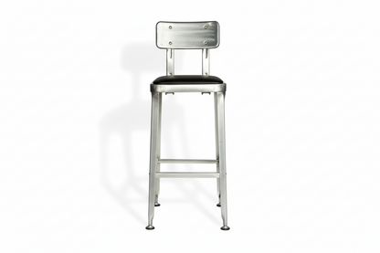 Harley Industrial Stackable Bar Chair - Galvanized Steel (Set of 2)