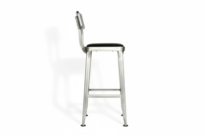 Harley Industrial Stackable Bar Chair - Galvanized Steel (Set of 2)