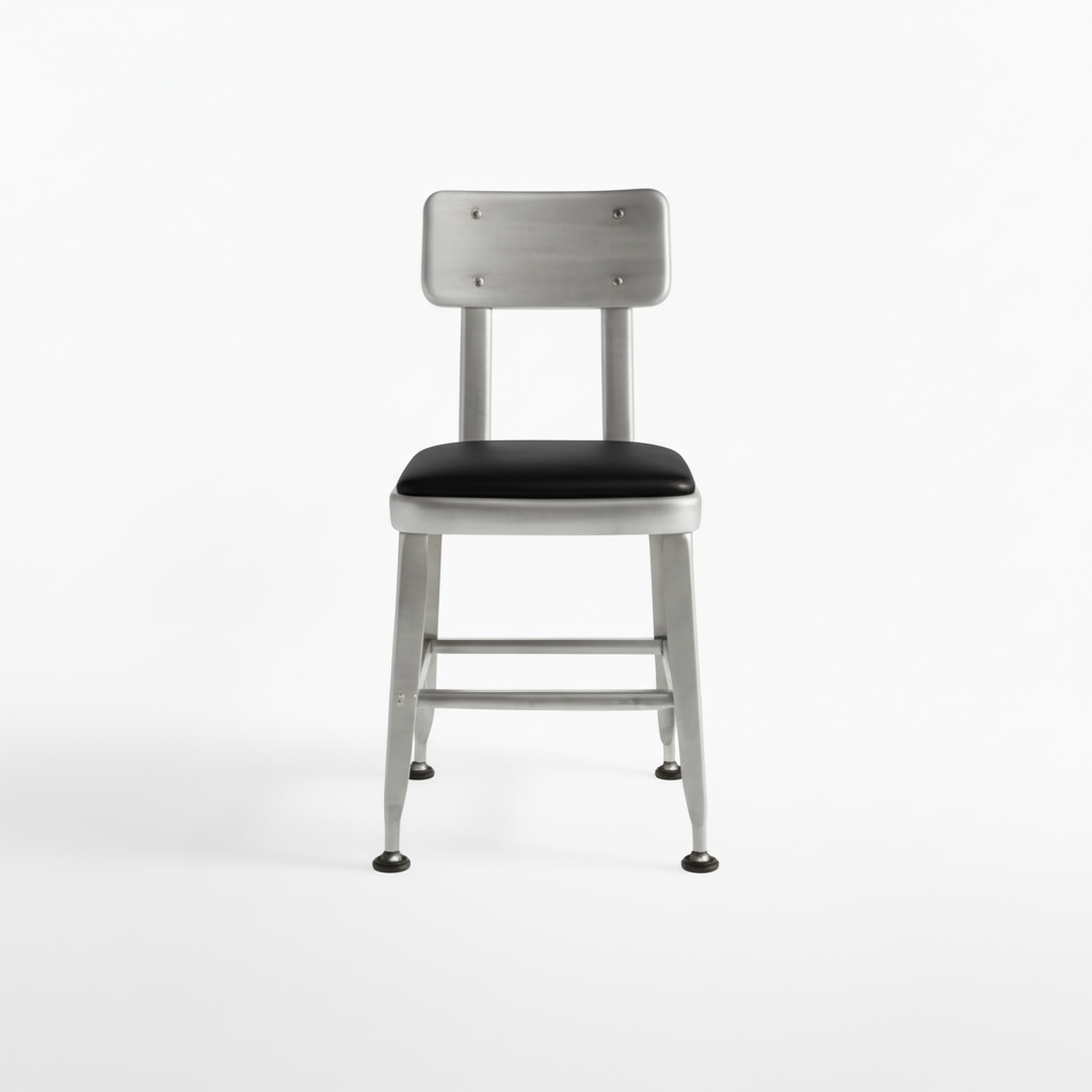 Harley Industrial Stackable Dining Chair - Galvanized Steel (Set of 2)