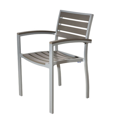 Miami Armchair, Silver/Grey (Set of 2)