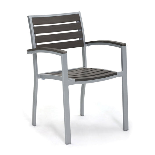 Miami Armchair, Silver/Grey (Set of 2)