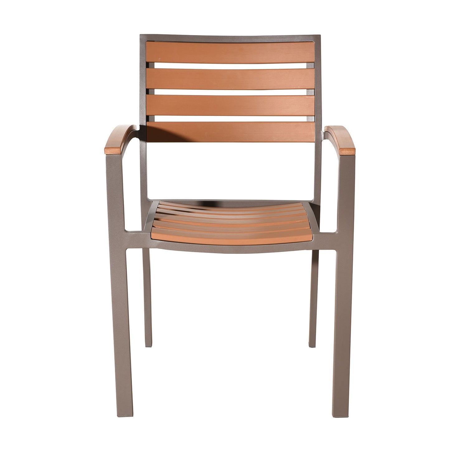 Miami Armchair, Mocha/Faux Teak (Set of 2)