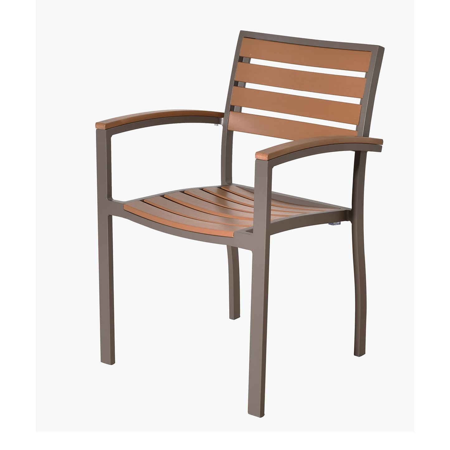 Miami Armchair, Mocha/Faux Teak (Set of 2)