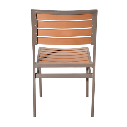 Miami Side Chair, Mocha/Faux Teak (Set of 4)
