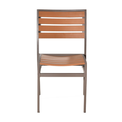 Miami Side Chair, Mocha/Faux Teak (Set of 4)
