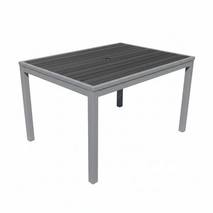 Miami Patio Table - 32" x 48" Silver/Gray