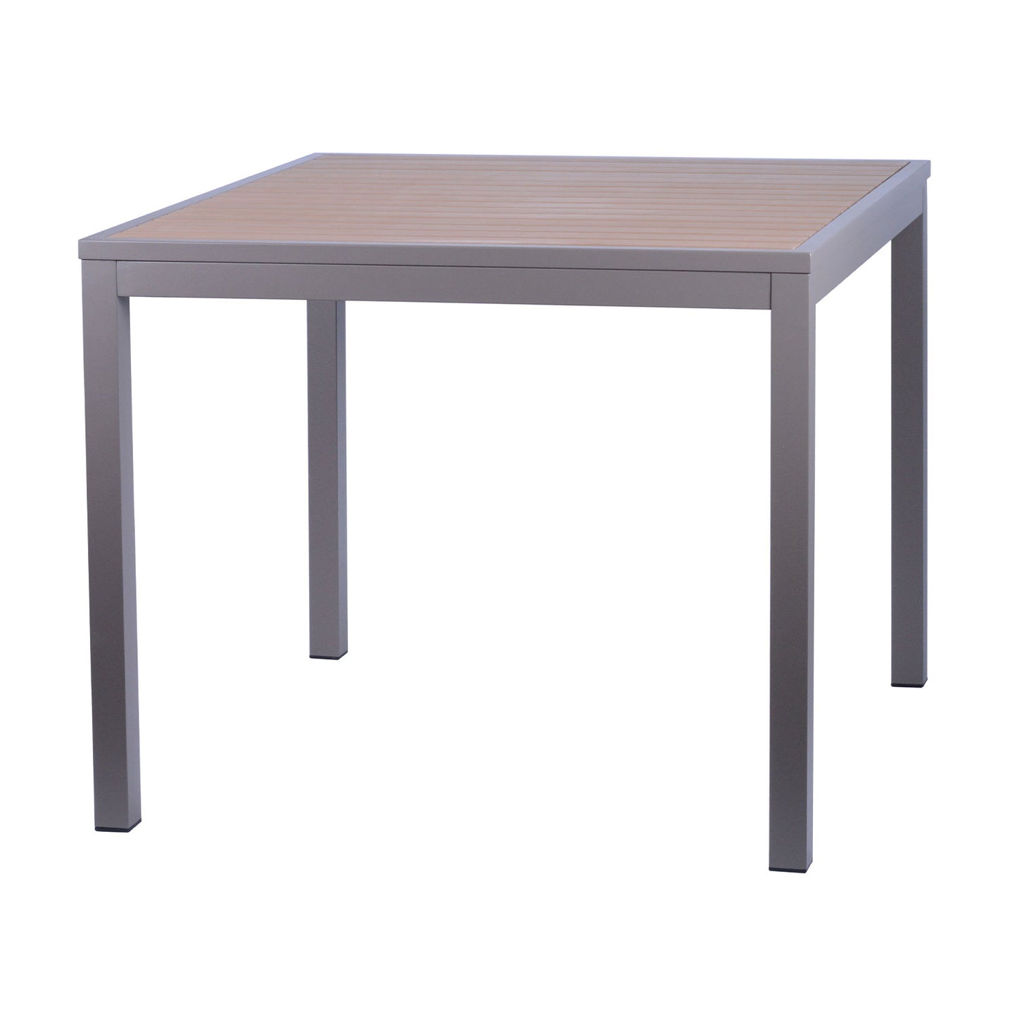Miami Patio Table - 36" x 36", Mocha/Faux Teak