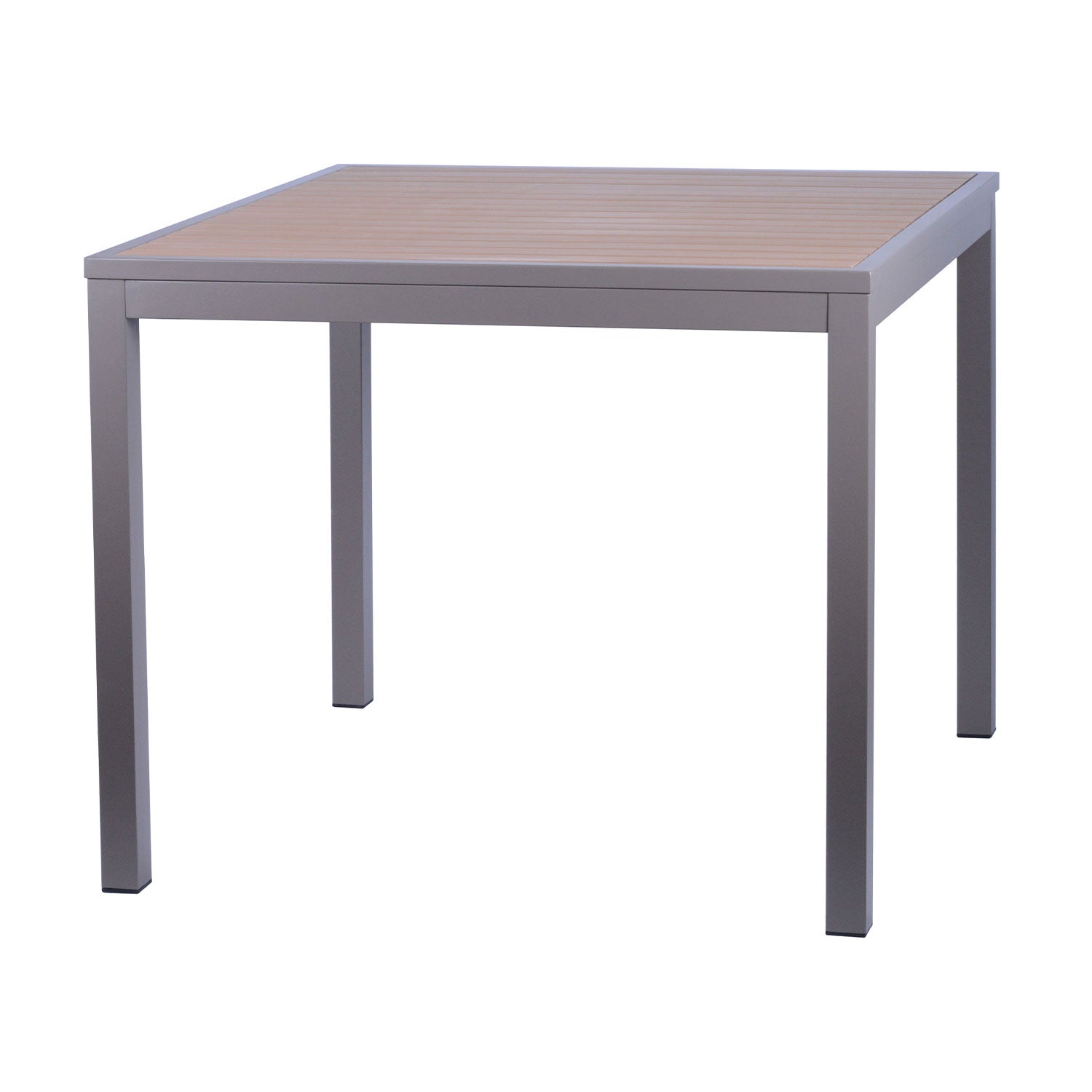 Miami Patio Table - 36" x 36", Mocha/Faux Teak